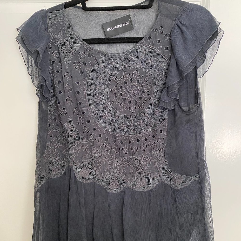 Zadig and Voltaire Gray Blouse
